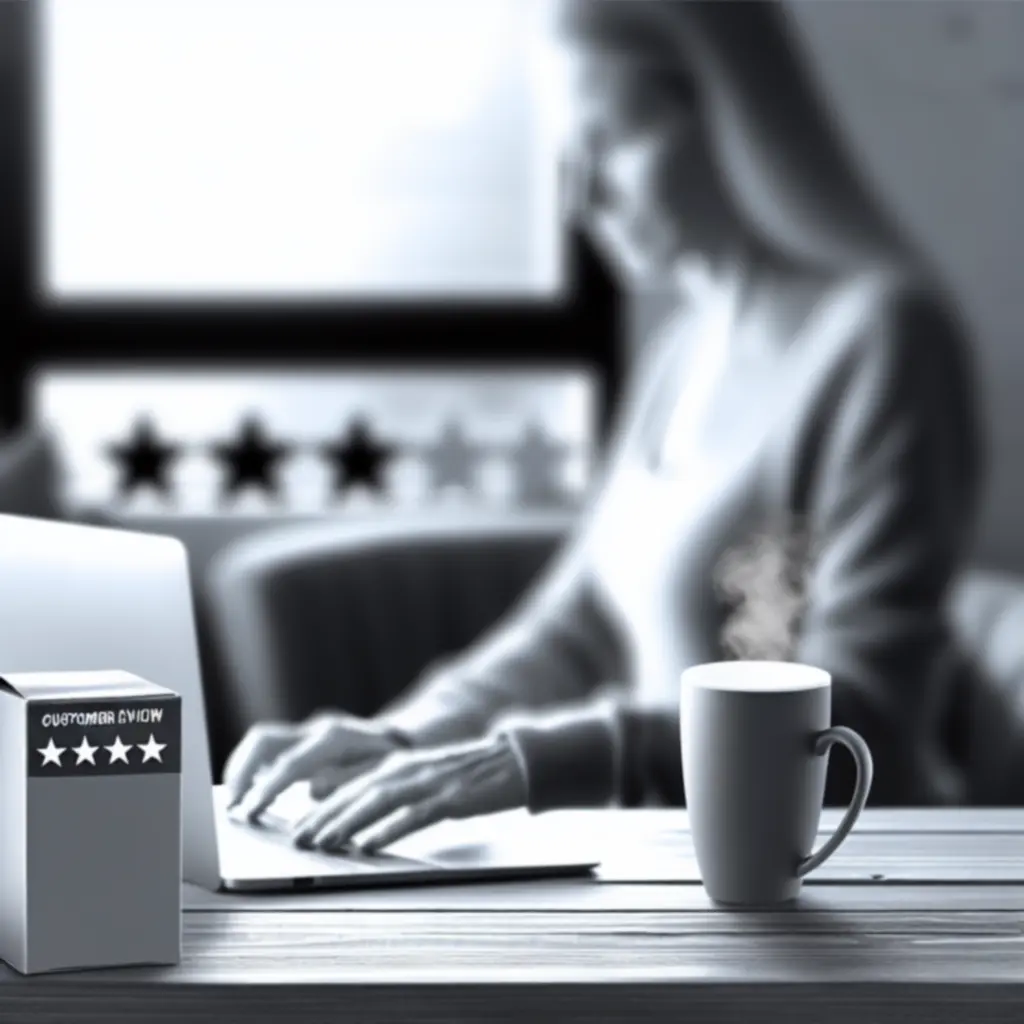 Biurko z akcesoriami i notatkami, symbolizujące recenzje klientów