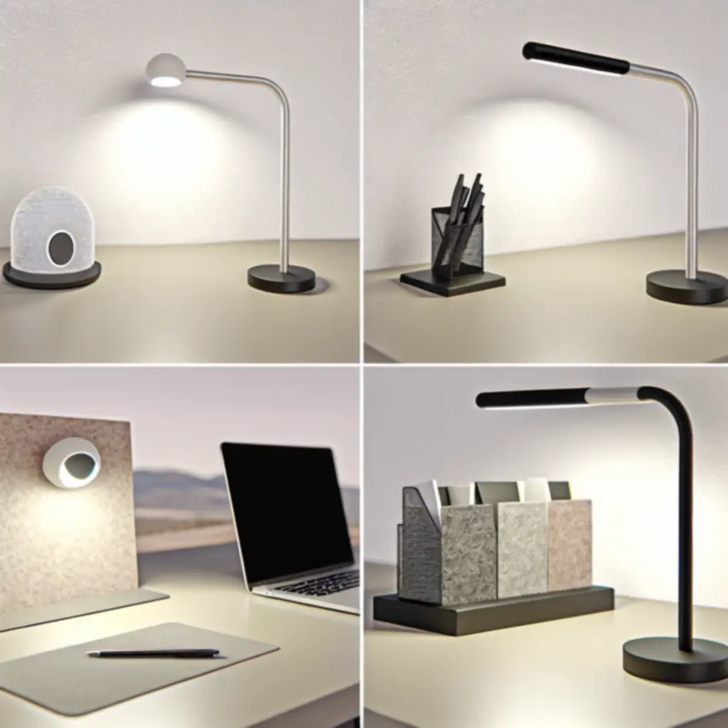 Zestaw nowoczesnych akcesoriów biurkowych w domowym biurze